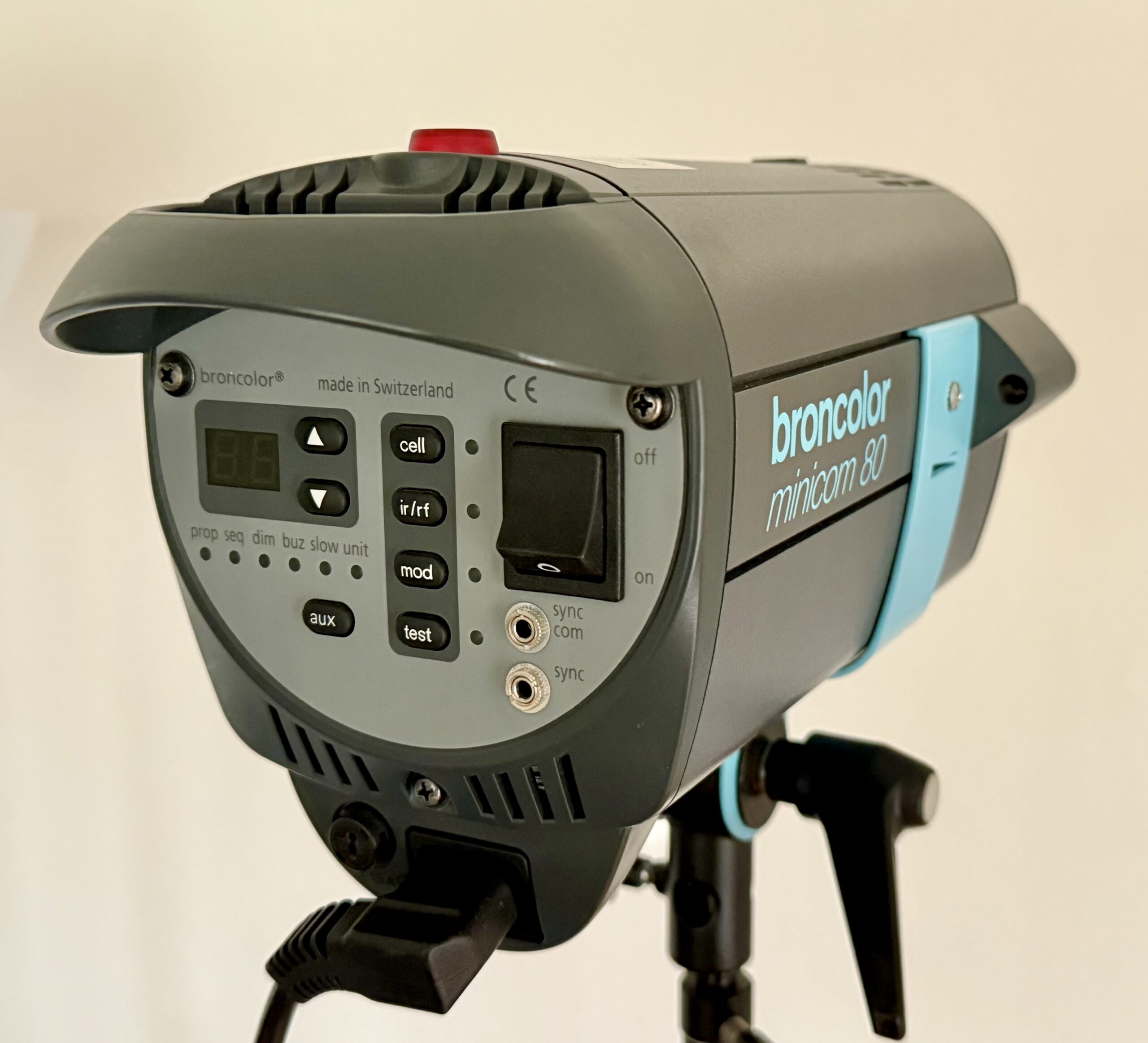 Blitzleuchte Broncolor Minicom 80 mit Zubehör